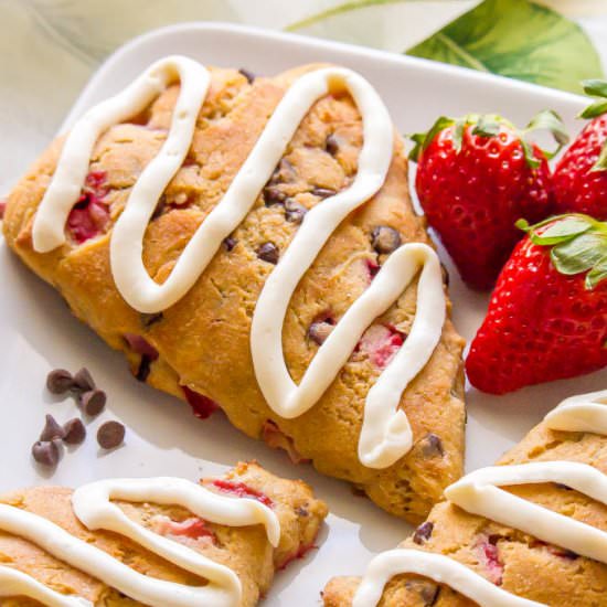 Healthy strawberry scones
