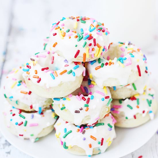 Mini Funfetti Donuts