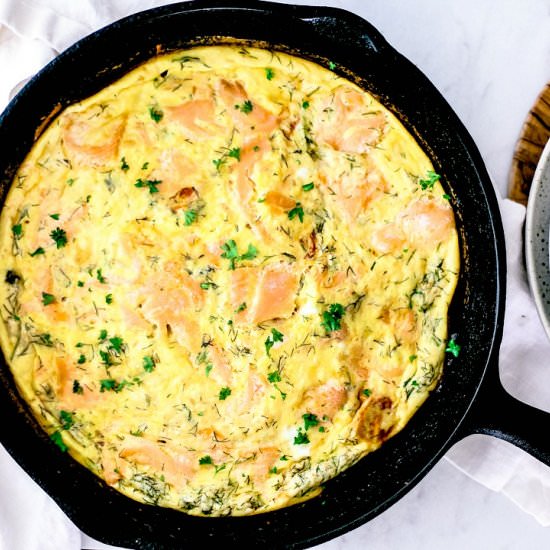 smoked salmon frittata