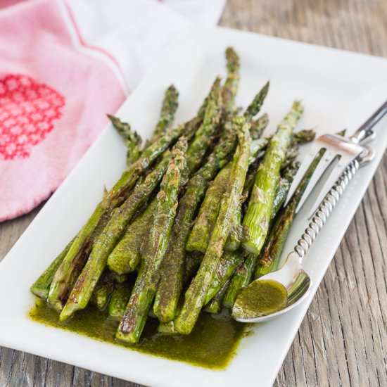 Roasted Asparagus with Chimichurri
