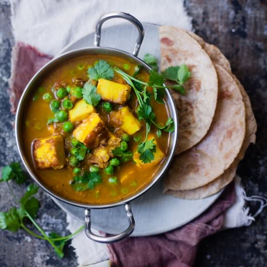 Matar Paneer (Peas with Paneer)