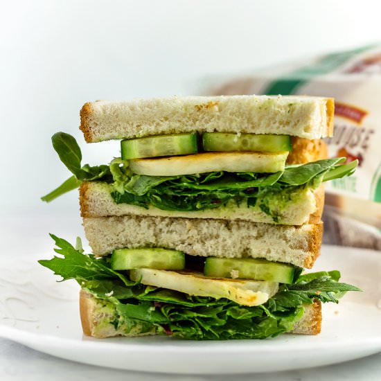 Green Goddess Halloumi Sandwich