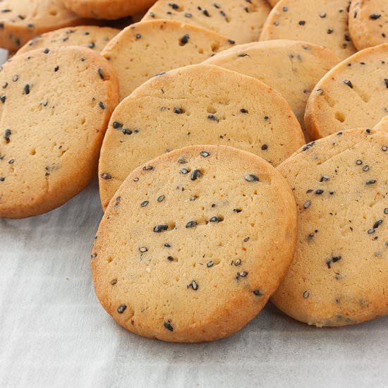 miso black sesame seeds cookies