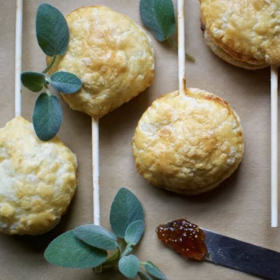 fig & brie pastry pops