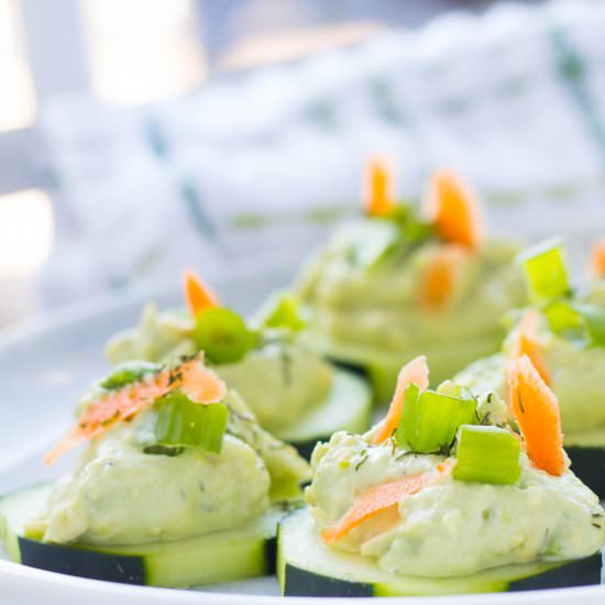 Avocado Tzatziki Cucumber Appetizer
