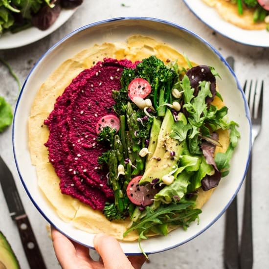 Chickpea spring crepes