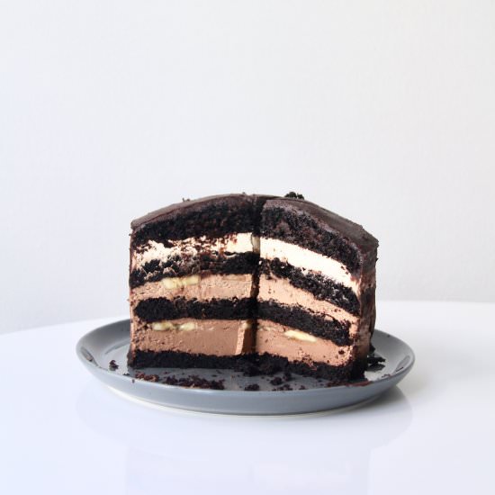 Mocha Cream Cheese Ombré Cake