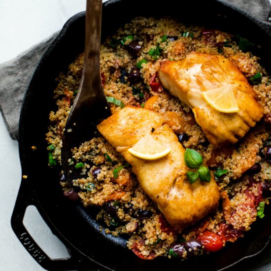 Crispy Pan-Seared Halibut