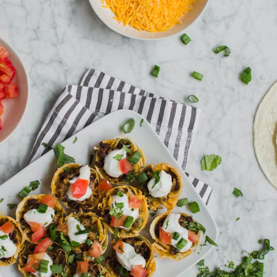 Mini Beef Taco Cups