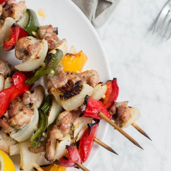 Baked Chicken Kabobs