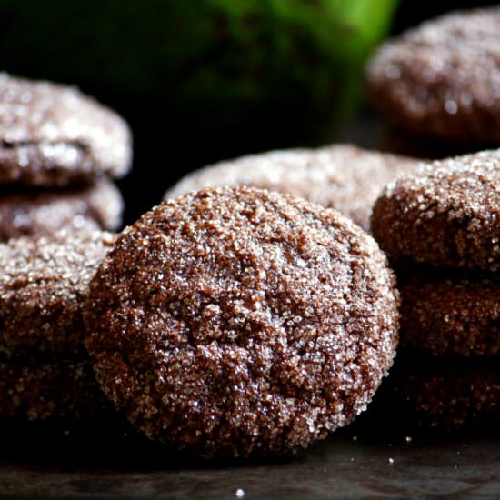 Chocolate avocado cookies