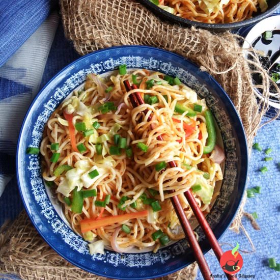 Vegetable Hakka Noodles