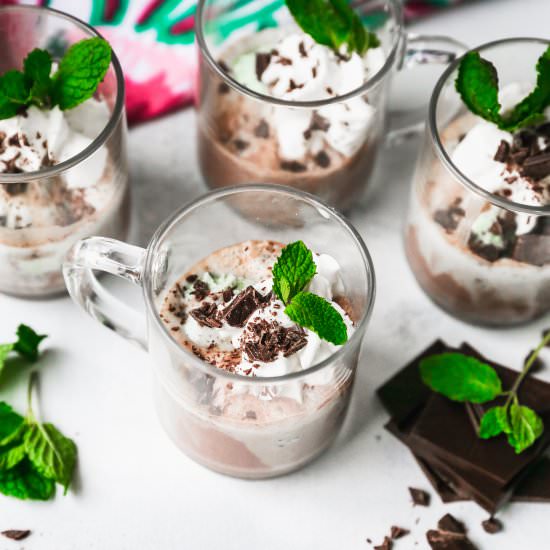 Minty Hot Chocolate Gelato Floats