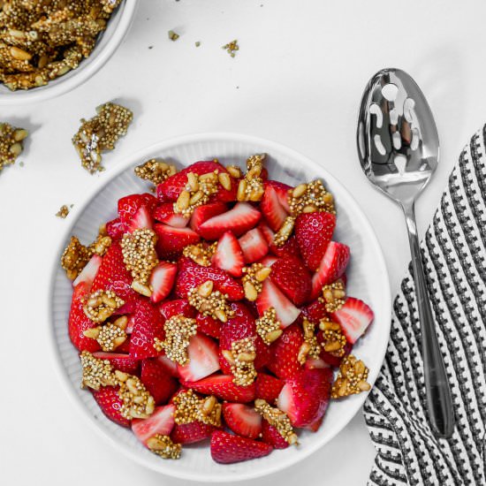 Strawberry & Pine Nut Brittle Salad
