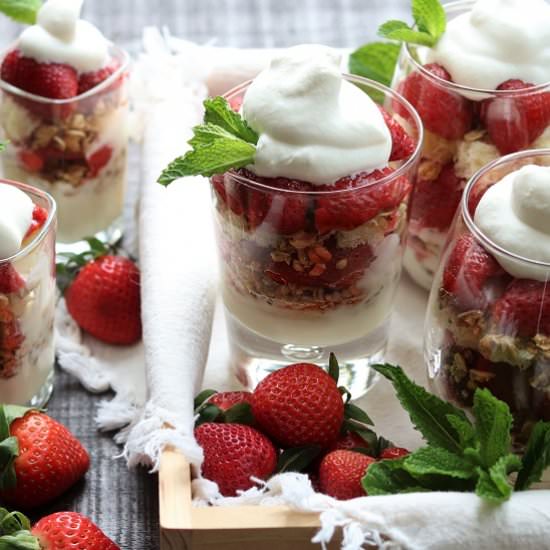 Strawberry Lemon Cream Trifles