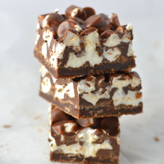 Chocolate Marshmallow Layer Brownie