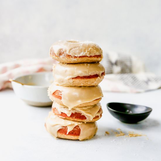 Baked Salted Maple Donuts