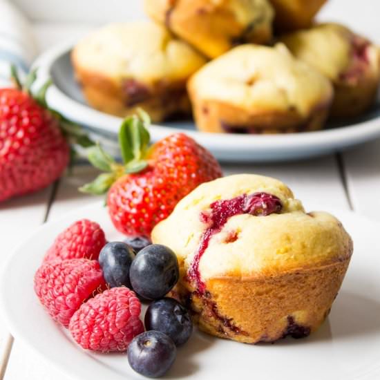 Triple Berry Muffins