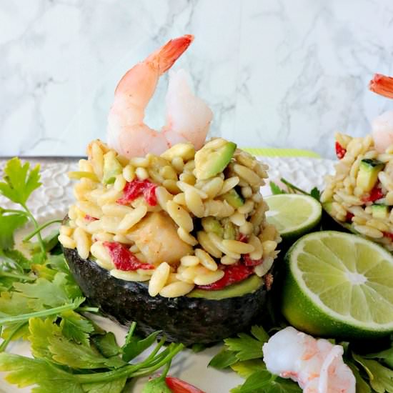 Orzo, Shrimp & Veggie Avocado
