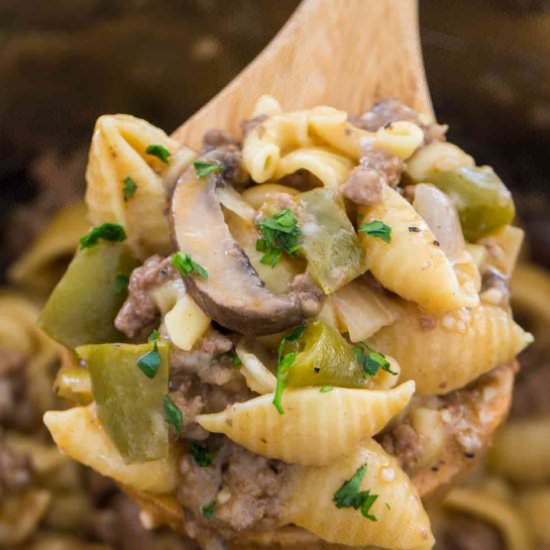 Philly Cheesesteak Pasta