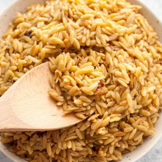 Brown Butter Orzo Pasta