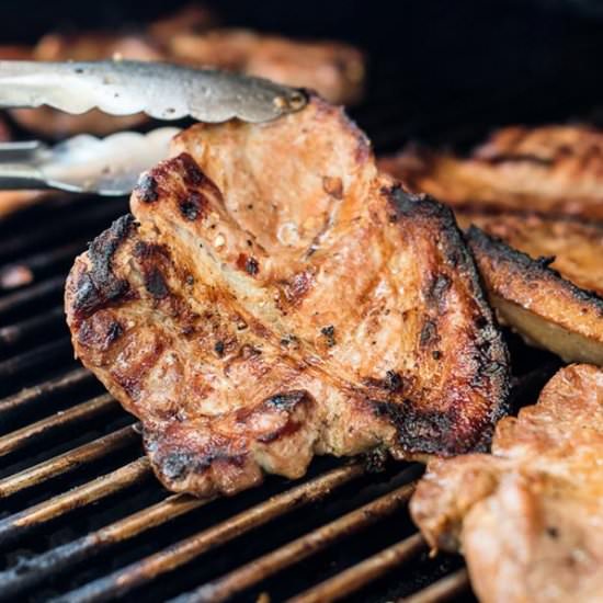 Grilled Pork Shoulder Steaks