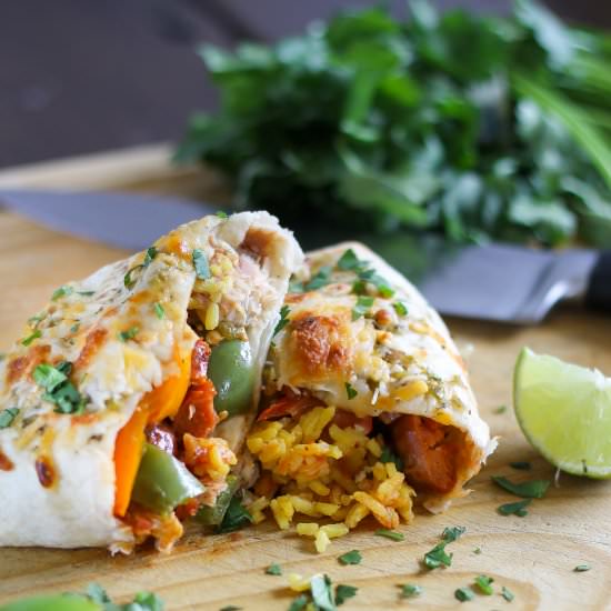 Chicken & Andouille Sausage Burrito