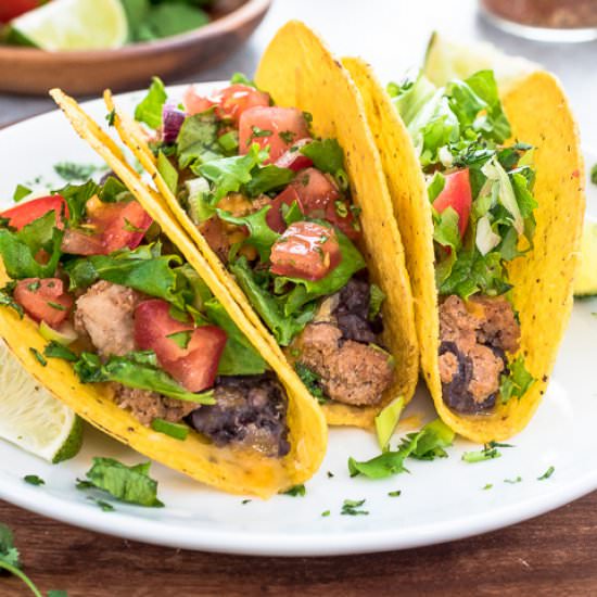 Oven Baked Turkey Black Bean Tacos