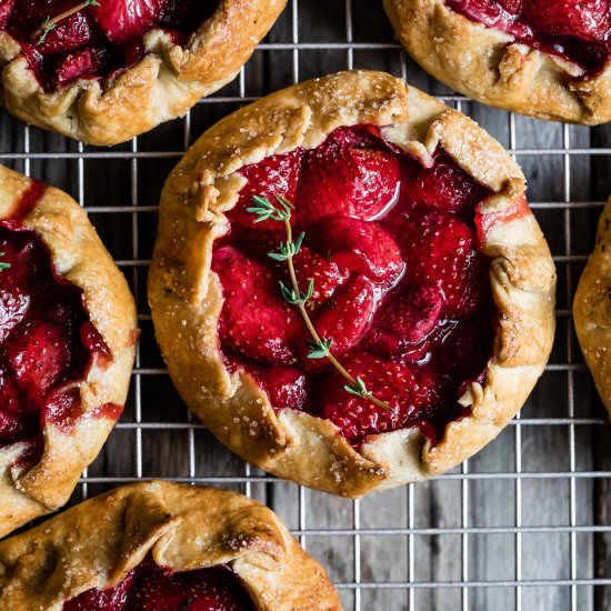 Strawberry balsamic galettes