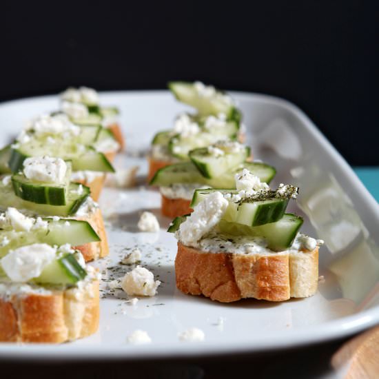 Cucumber Bruschetta