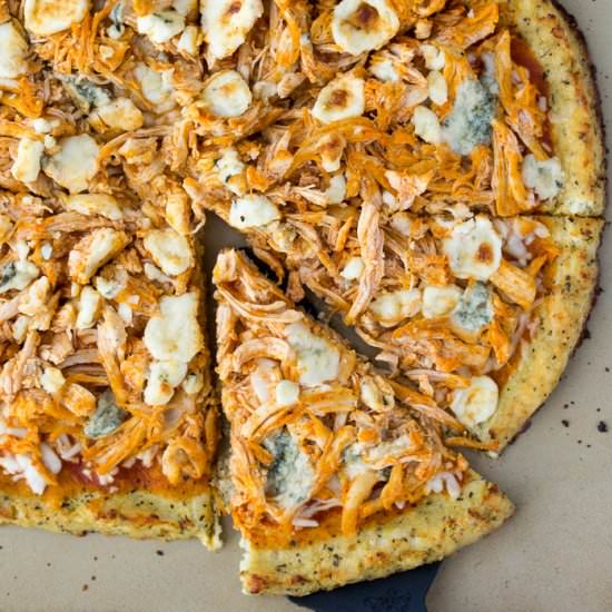 Low Carb Buffalo Chicken Pizza