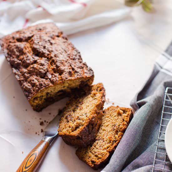 Spiced Dark Chocolate Banana Bread