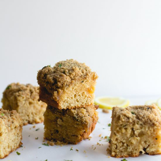 Lemon-Basil Whole Wheat Coffee Cake