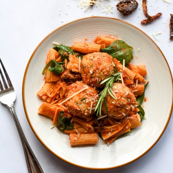 Vegetarian Meatballs & Pasta