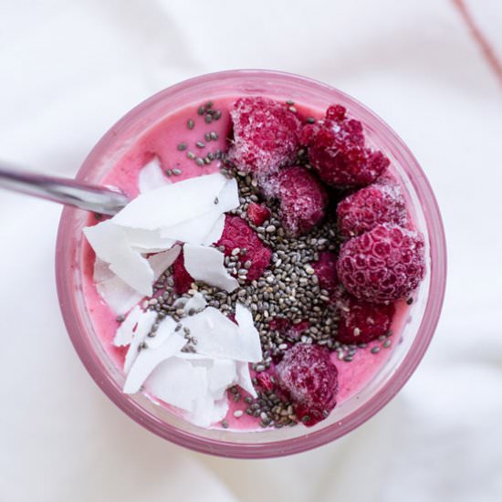 Raspberry Coconut Mango Smoothie