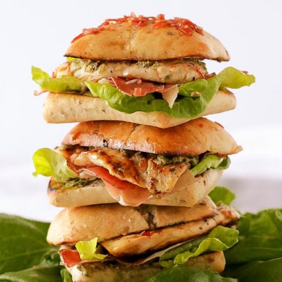 Pan Grilled Chicken Panini