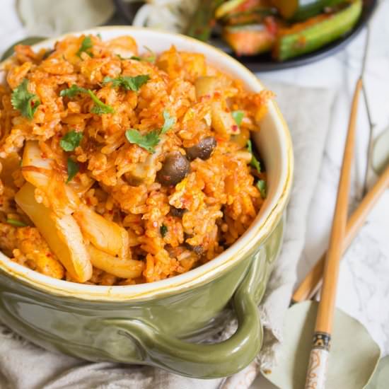 Mushroom Kimchi Fried Rice