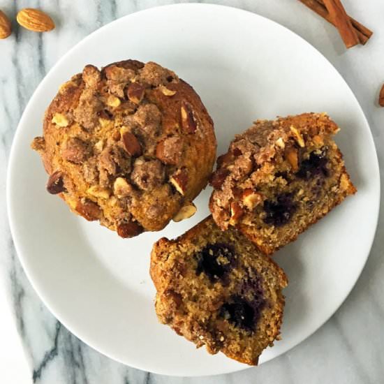 Whole Wheat Blueberry Muffins