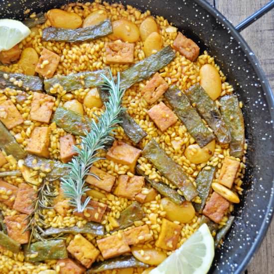 Vegan Paella Valenciana