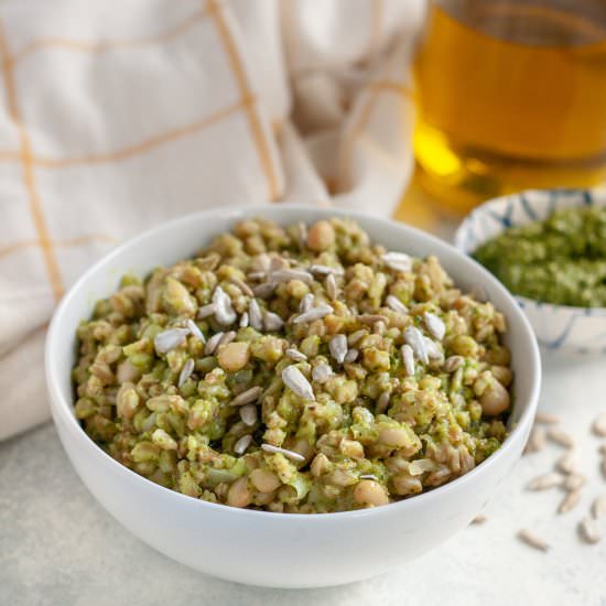 Farro and White Bean Risotto