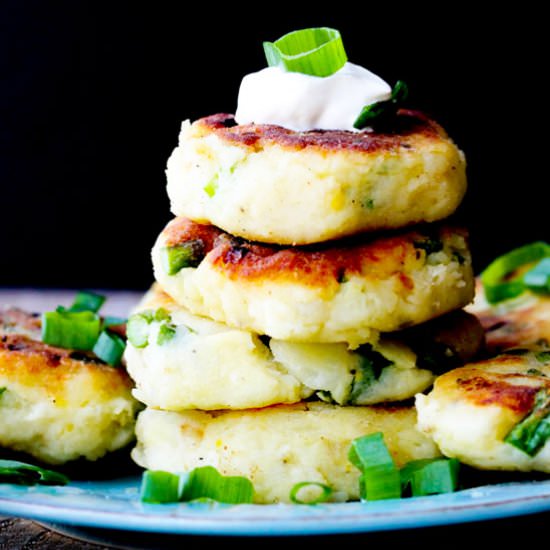 Potato Cutlets with Asparagus