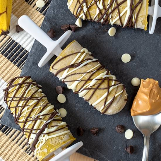Peanut Butter & Banana Popsicles