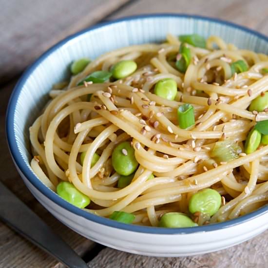 Sesame Noodles with Edamame