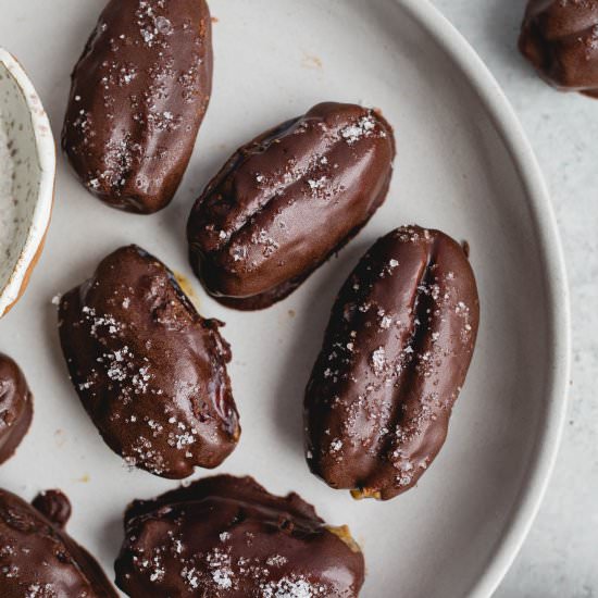 Chocolate-Covered Stuffed Dates