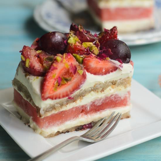 Watermelon and Strawberry Cake