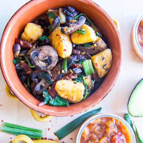 Polenta Vegetable Scramble