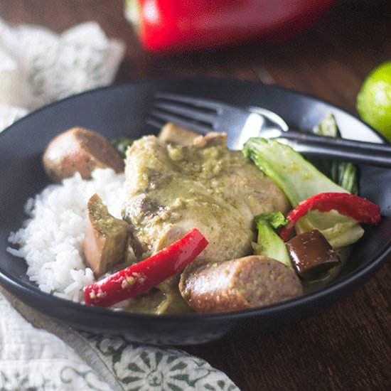 Chicken & Sausage Green Curry