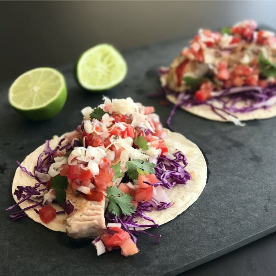GRILLED BAJA FISH TACOS
