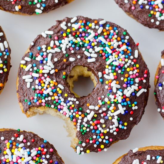 PALEO CHOCOLATE FROSTED DOUGHNUTS