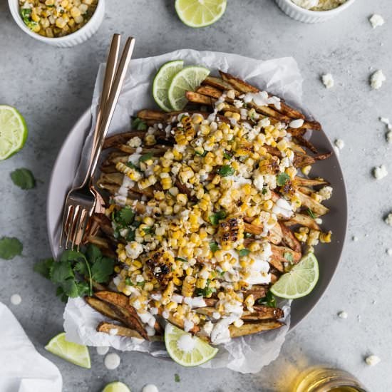 Mexican Street Corn Loaded Fries